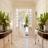 large open foyer with plants