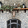 Rustic Mantel with Holiday Decor
