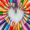 TeacherDay Colored Pencils in heart