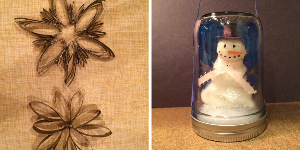 Rustic Star Ornaments and Snowman in a Jar