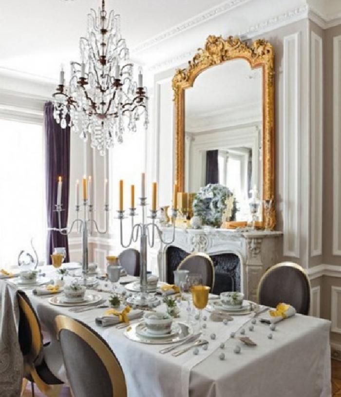 Silver and Gold Dining Room Silver and Gold Dining Room