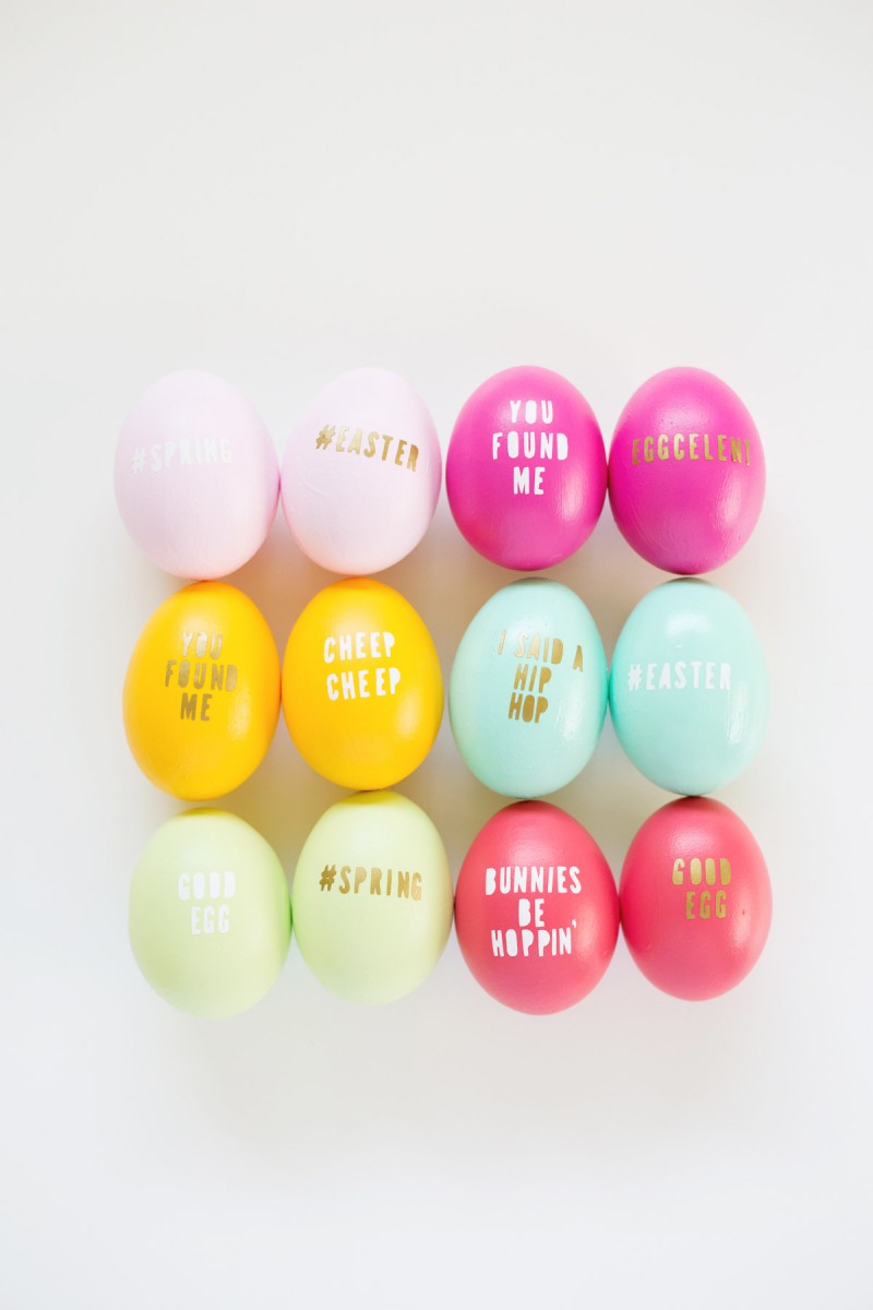 Typography Eggs from Lovely Indeed